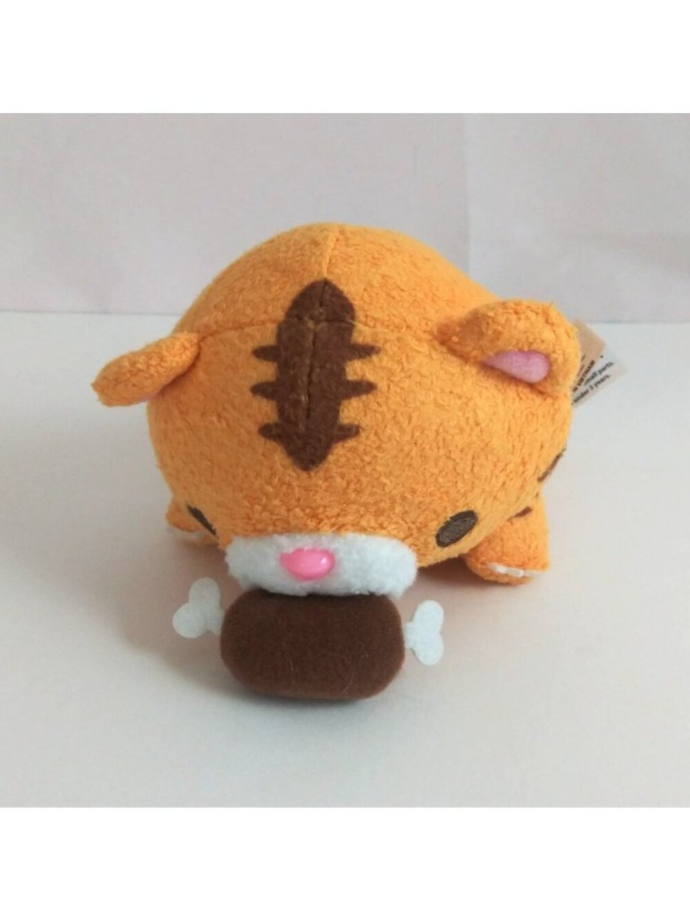Clever Idiots Baby Tiger Laying Down With Meat 5" Plush With Tags